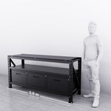 2m(L) 3-Drawer Steel Workbench