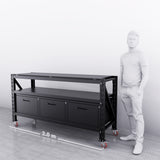 2m(L) 3-Drawer Steel Workbench
