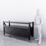 2m(L) 3-Drawer Steel Workbench