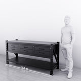 2m(L) 6-Drawer Steel Workbench