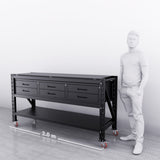 2m(L) 6-Drawer Steel Workbench