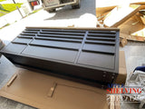 72'' 15-Drawer Black Steel Toolbox Trolley With Timber Top
