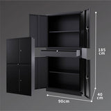 4-Door & 1-Drawer Storage Cabinet Lockable Cupboard
