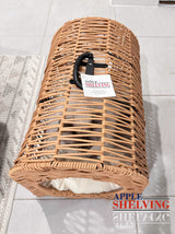 Wicker Cat House / Small Dog Bed with Cushion