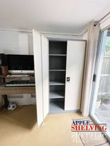 2-Door Storage Cabinet Lockable Cupboard (Steel)
