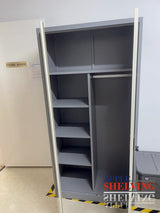 2-Door Storage Cabinet Cupboard With A Hanging Section (Steel)