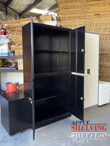 4-Door Storage Cabinet Lockable Cupboard (Steel)