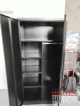 2-Door Storage Cabinet Cupboard With A Hanging Section (Steel)