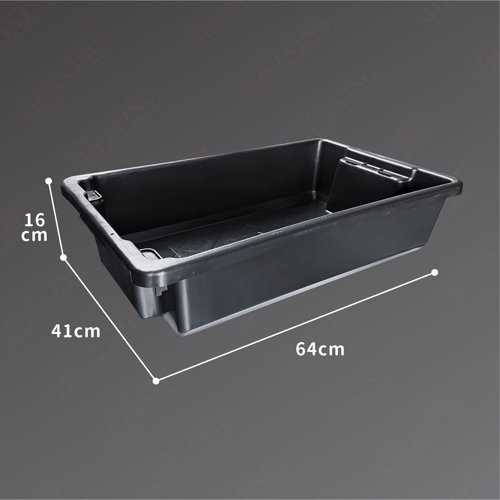 Heavy-Duty Black Storage Plastic Containers – Stackable 30L / 52L / 70L ...
