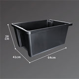Black Storage Plastic Container -  30L / 52L / 70L