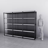 Black Pegboard Steel Retail Shelving