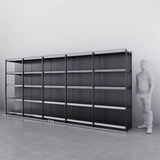 Black Pegboard Steel Retail Shelving