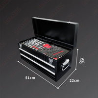 20'' 2-Drawer Cabinet Toolbox Chest w 74PCS Auto Repair Tool