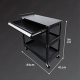 3-Tier Heavy-Duty Trolley With A Drawer (Tier Load: 50kg)