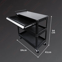 3-Tier Heavy-Duty Trolley With A Drawer (Tier Load: 50kg)