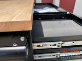 55'' 10-Drawer Steel Toolbox Trolley With Timber Top