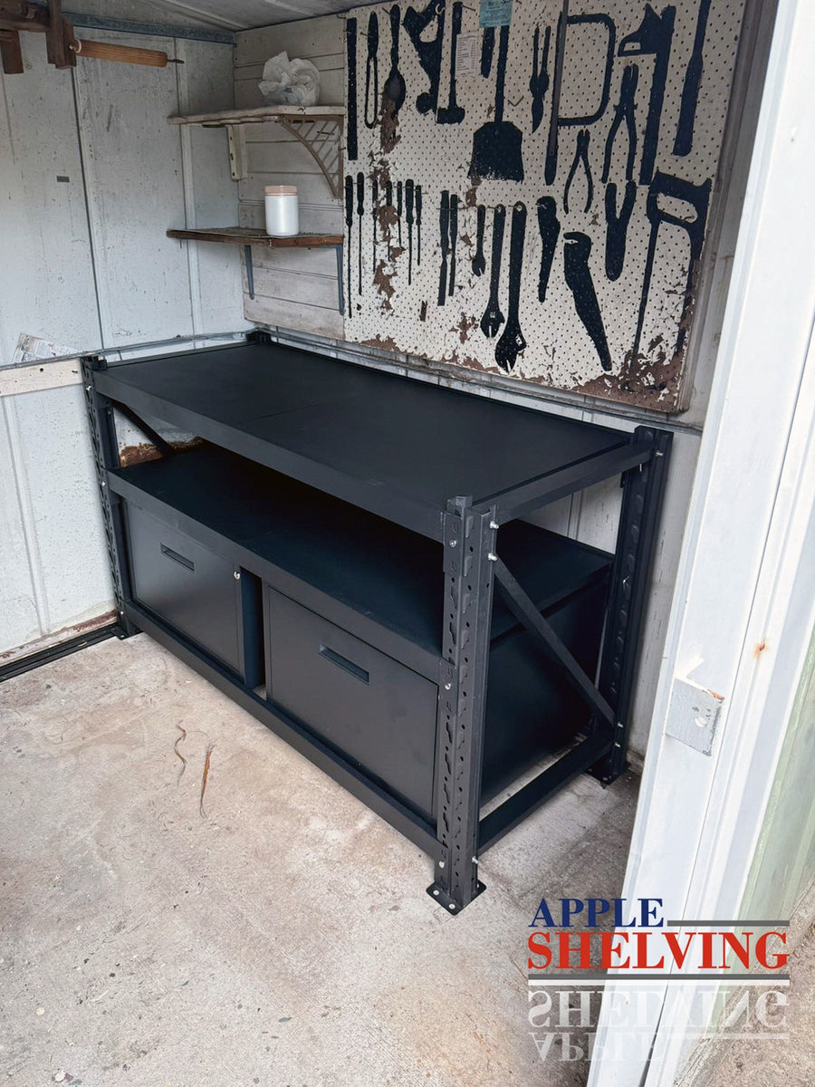 1.5m Steel Workbench with 2 Drawers – Heavy-Duty & Modular Garage ...