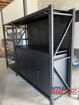 【PRE-ORDER】2m(L) Cabinets Steel Pegboard Workbench