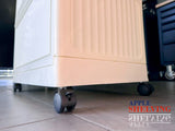 3-Tier Stackable Plastic Storage Cabinet with Wheels