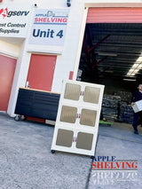 3-Tier Stackable Plastic Storage Cabinet with Wheels