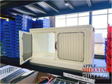 3-Tier Stackable Plastic Storage Cabinet with Wheels