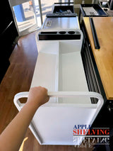 3-Tier Steel Book Cart W-Shaped Shelves With Wheels