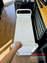 3-Tier Steel Book Cart Flat shelves With Wheels