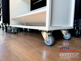 2-Tier Steel Book Cart V-Shaped Shelves With Wheels