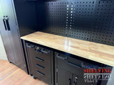 207cm(L) Steel Garage Pegboard Workbench Cabinet System