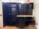 207cm(L) Steel Garage Pegboard Workbench Cabinet System