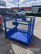 1.2*1.0*1.14m 700KG Blue Metal Stillage Cage Stackable