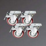 4 Castor Wheels with Brake – 4-Hole Mounting Model for 0.94m(H) Workbench