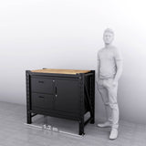 1.2m(L) 2-Drawer & Cabinet Steel Workbench