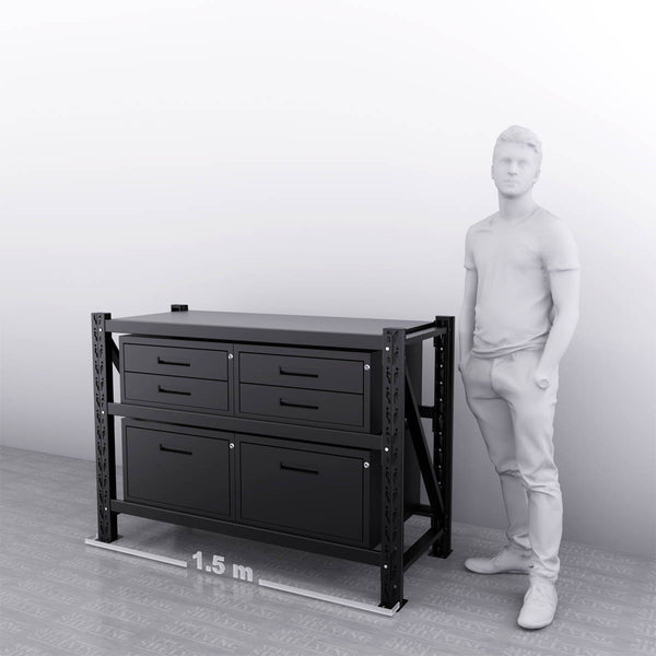 1.5m(L) 6-Drawer Steel Workbench
