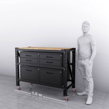 1.5m(L) 6-Drawer Steel Workbench