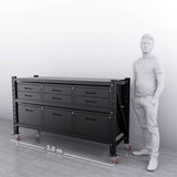 2m(L) 9-Drawer Steel Workbench