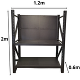 1.2m(L) 2-Shelf Workbench With 2 Pegboards Set