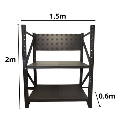 1.5m(L) 2-Shelf Workbench With 1 Pegboard Set