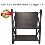 1.5m(L)*0.5m(W) Matte Black Metal Pegboard - Apple Shelving Pty Ltd