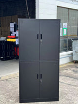4-Door Storage Cabinet Lockable Cupboard (Steel)