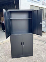 4-Door Storage Cabinet Lockable Cupboard (Steel)