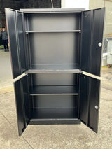 4-Door Storage Cabinet Lockable Cupboard (Steel)