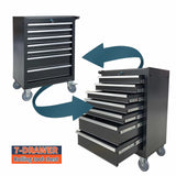30'' 7-Drawer Roller Cabinet Toolbox With Caster Wheels
