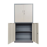 4-Door Storage Cabinet Lockable Cupboard (Steel)