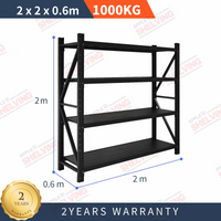 2m*2m*0.6m 1000KG (W*H*D) Steel Shelving