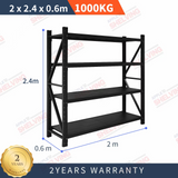 2m*2.4m*0.6m 1000KG (W*H*D) Steel Shelving