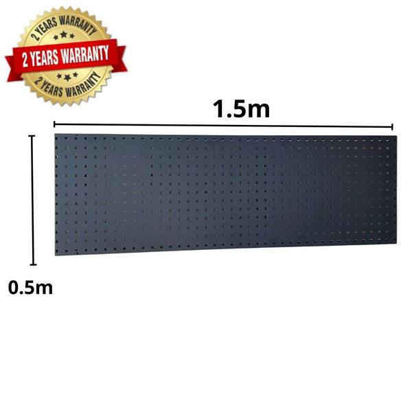 1.5m(L)*0.5m(W) Matte Black Metal Pegboard - Apple Shelving Pty Ltd