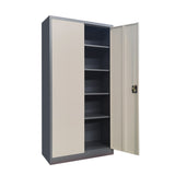 2-Door Storage Cabinet Lockable Cupboard (Steel)