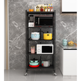 159cm(H) 5-Tier Storage Folding Shelving With Wheels