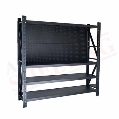 5.5m*2m*0.6m 3000KG Connecting Shelving With 1.5m Pegboard